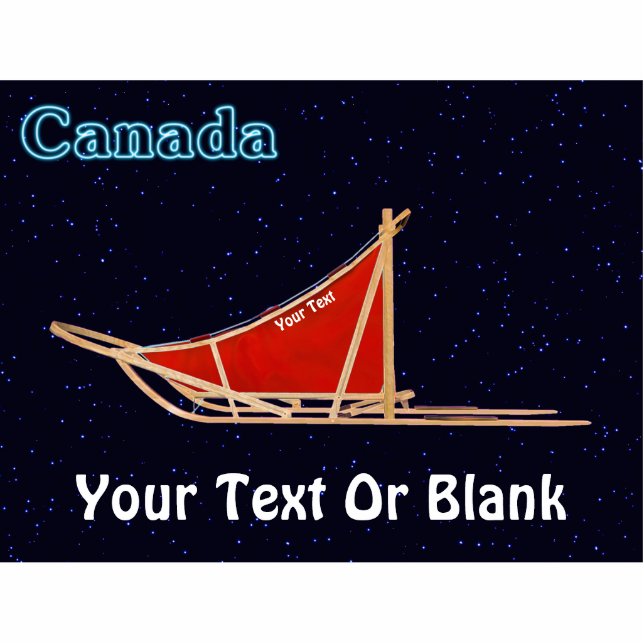 Dog Sled - Canada Photo Sculpture Magnet (Front)