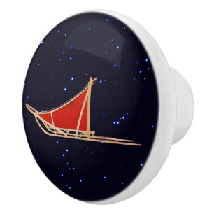 Dog Sled Ceramic Knob