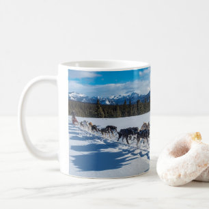 Dog sled coffee mug
