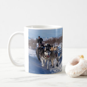 Dog sled coffee mug
