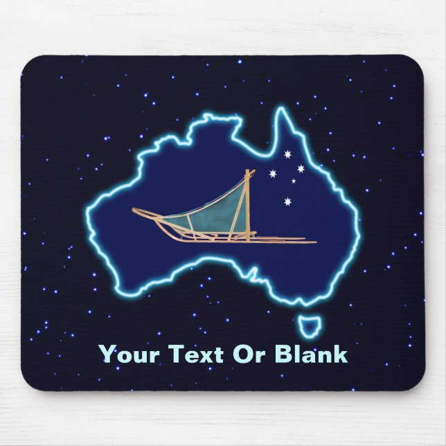 Dog Sled Down Under Mouse Mat (Front)