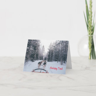 Dog Sled Holiday Trail Christmas Card