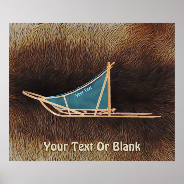 Dog Sled On Caribou Fur Poster (Front)
