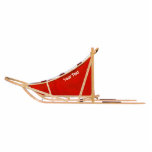 Dog Sled Photo Sculpture Magnet<br><div class="desc">A dog sled with a red sled bag. You may add your own text on the sled bag.</div>