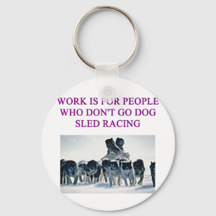 dog sled racing iditarod lover key ring