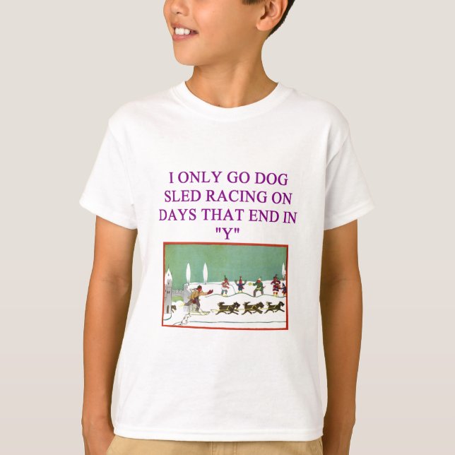 dog sled racing iditarod lover T-Shirt (Front)