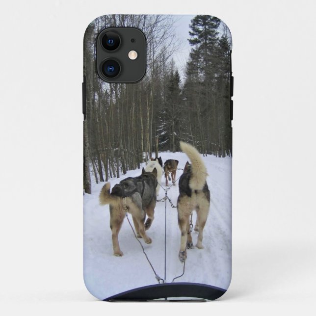 Dog Sledding in Quebec, Canada Case-Mate iPhone Case (Back)