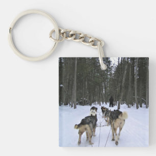 Dog Sledding in Quebec, Canada Key Ring