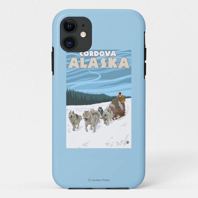 Dog Sledding Scene - Cordova, Alaska Case-Mate iPhone Case (Back)