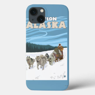 Dog Sledding Scene - Dawson, Alaska iPhone 13 Case