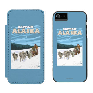 Dog Sledding Scene - Dawson, Alaska Incipio Watson™ iPhone 5 Wallet Case