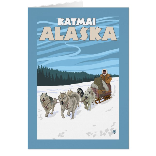 Dog Sledding Scene - Katmai, Alaska (Front)