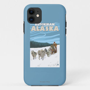 Dog Sledding Scene - Ketchikan, Alaska iPhone 11 Case