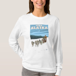 Dog Sledding Scene - Sitka, Alaska T-Shirt