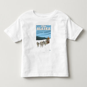 Dog Sledding Scene - Sitka, Alaska Toddler T-Shirt