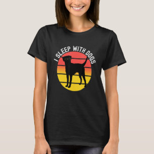 Dog Sleep With Dogs Owner Puppy Trainer Humour 3 T-Shirt