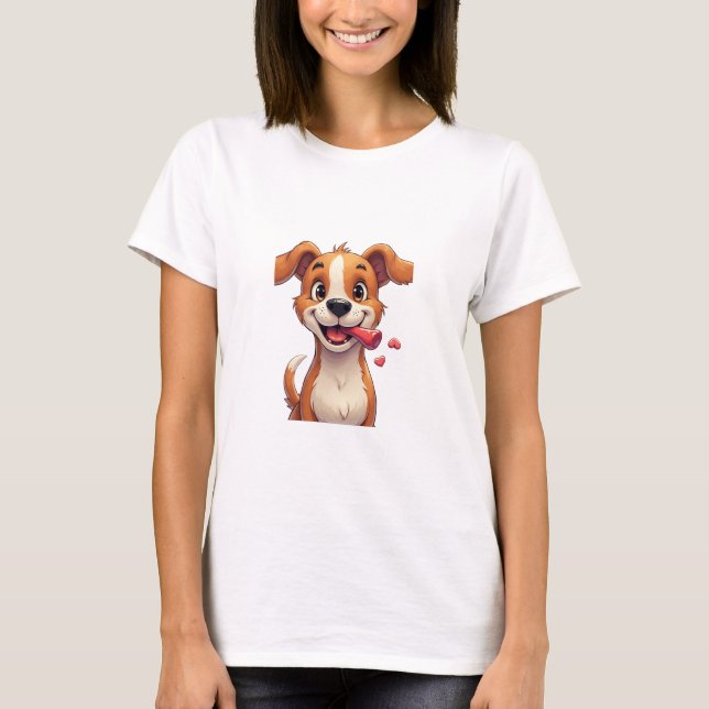 Dog Smiling Women`s T-shirt (Front)