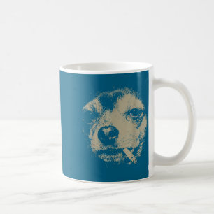 Dog Smoking Cigarette Funny Chihuahua Meme Coffee Mug