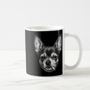 Dog Smoking Cigarette Funny Chihuahua Meme Vintage Coffee Mug