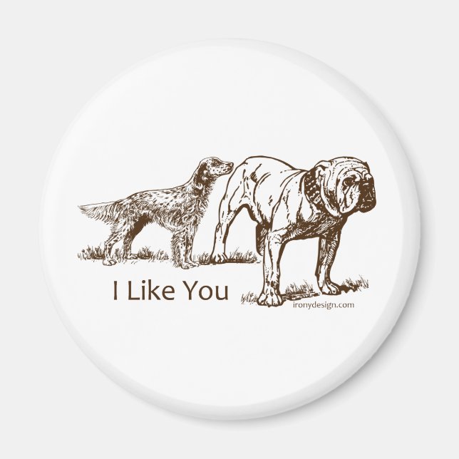 Dog Sniffs Butt Magnet (Front)