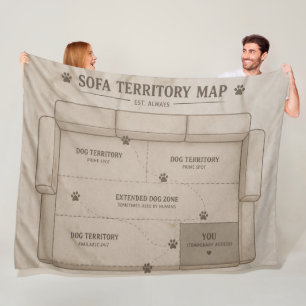 Dog Sofa Territory Blanket Funny Gift