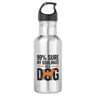 Dog Soulmate Funny Vintage Engraving T-Shirt Desig 532 Ml Water Bottle