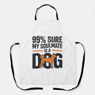 Dog Soulmate Funny Vintage Engraving T-Shirt Desig Apron