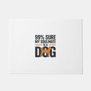 Dog Soulmate Funny Vintage Engraving T-Shirt Desig Doormat