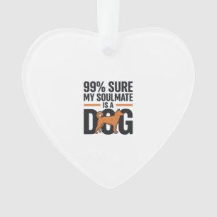 Dog Soulmate Funny Vintage Engraving T-Shirt Desig Ornament