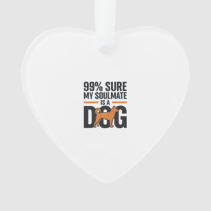 Dog Soulmate Funny Vintage Engraving T-Shirt Desig Ornament