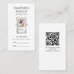 Dog Spa Groomer Pet Sitter Appointment Card
