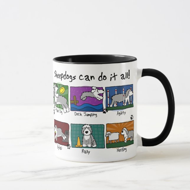 Dog Sports Old English Sheepdog Mug (Right)