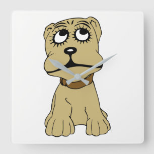 Dog Square Wall Clock