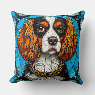 Dog Stained Glass Portrait Cushion