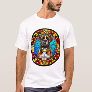 Dog Stained Glass Style Artwork T-Shirt