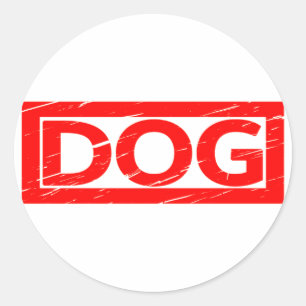 Dog Stamp Classic Round Sticker