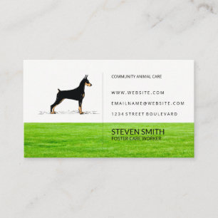 Dog Standing Park Business Card