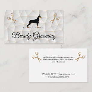 Dog Standing   Vintage Scissors Business Card