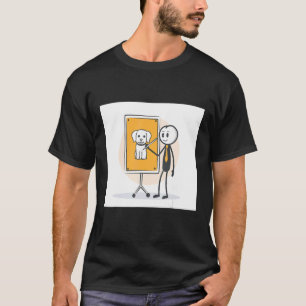 Dog Stick Figure Drawing Dog T-Shirt