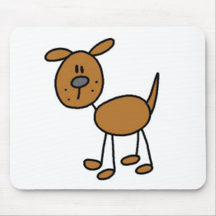 Dog Stick Figure Mousepad