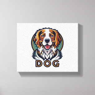 Dog Sticker Canvas Print