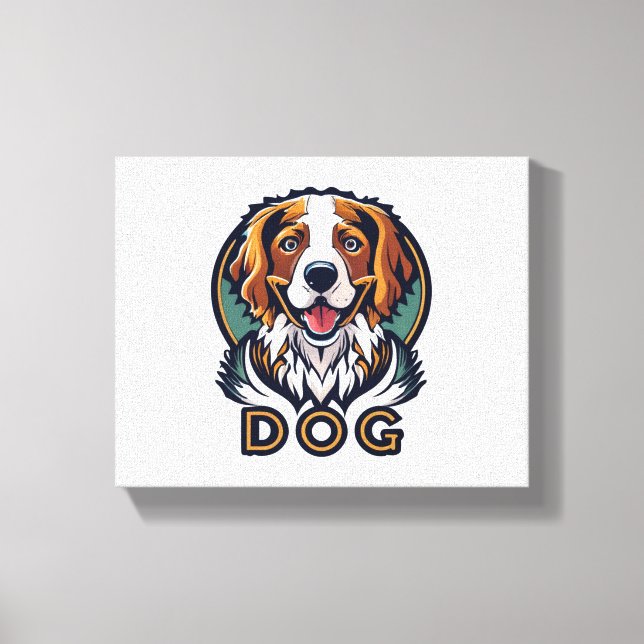 Dog Sticker   Canvas Print (Front)