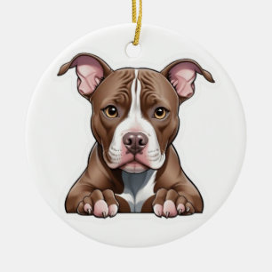 Dog Sticker Custom Ceramic Tree Decoration