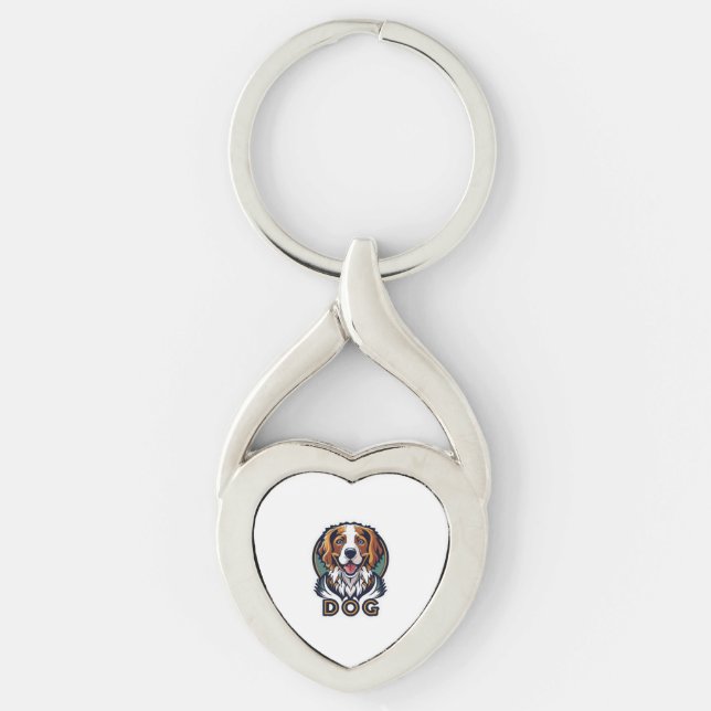 Dog Sticker   Key Ring (Front)