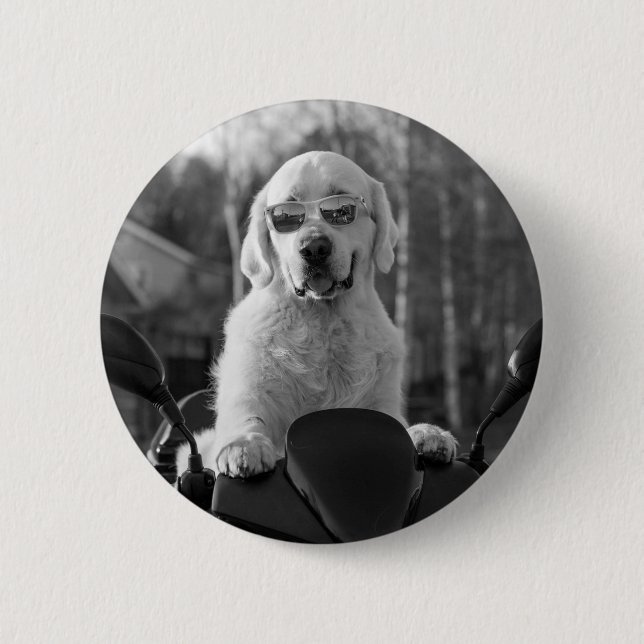 DOG STYLE 6 CM ROUND BADGE (Front)
