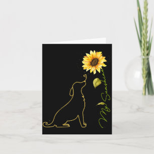 Dog Sunflower Cute Dog Tees Sunshine Dog Lover _ Card