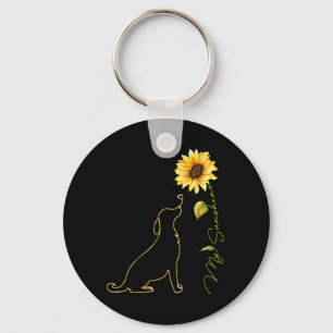 Dog Sunflower Cute Dog Tees Sunshine Dog Lover _ Key Ring