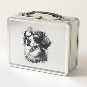 Dog Sunglasses Animal Cool Funny basset hound dog Metal Lunch Box
