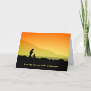 Dog Sunset Sympathy Card