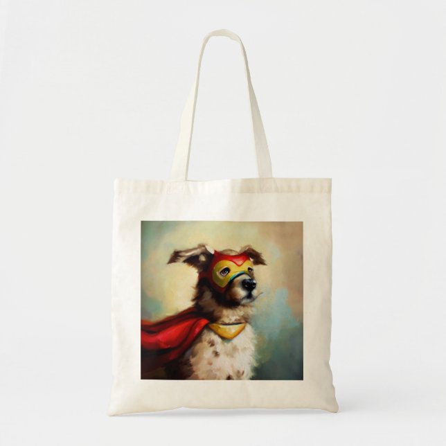 Dog Superhero Tote Bag (Front)